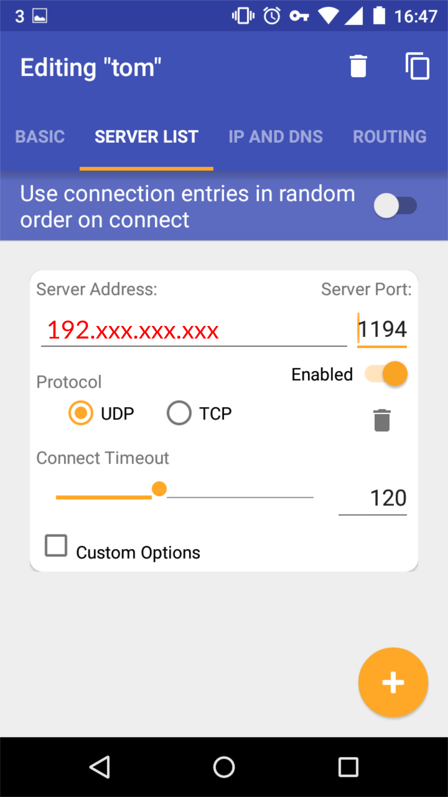 Set your server IP